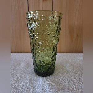 Anchor Hocking Lido Milano avocado green glass tumbler